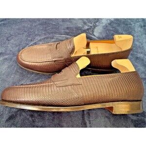 John Lobb Lopez Loafer Brown Lizard - 10UK/11US